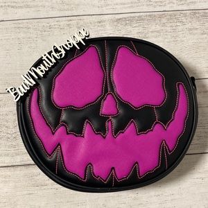 *Love Pain and Stitches Unfortunate Soul Hot Pink Textured Face Pumpkin Purse